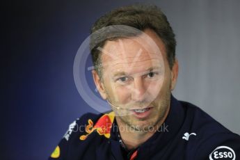 World © Octane Photographic Ltd. Formula 1 - British Grand Prix FIA Press Conference. Christian Horner - Team Principal of Red Bull Racing. Silverstone, UK. Friday 14th July 2017. Digital Ref:1883LB1D0111