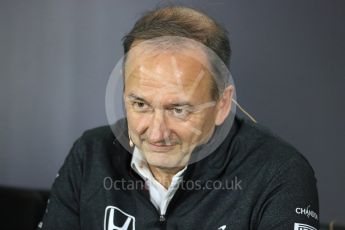 World © Octane Photographic Ltd. Formula 1 - British Grand Prix. Jonathan Neale – Director of McLaren Technology Group. Silverstone, UK. Friday 14th July 2017. Digital Ref:1883LB1D0133