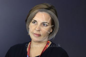 World © Octane Photographic Ltd. Formula 1 - British Grand Prix FIA Press Conference. Claire Williams - Deputy Team Principal of Williams Martini Racing. Silverstone, UK. Friday 14th July 2017. Digital Ref:1883LB1D9975