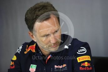 World © Octane Photographic Ltd. Formula 1 - British Grand Prix FIA Press Conference. Christian Horner - Team Principal of Red Bull Racing. Silverstone, UK. Friday 14th July 2017. Digital Ref:1883LB1D9990