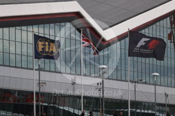 World © Octane Photographic Ltd. Formula 1 - British Grand Prix - Friday - Practice 1. F1 Flag. Silverstone, UK. Friday 14th July 2017. Digital Ref: 1882LB1D7831