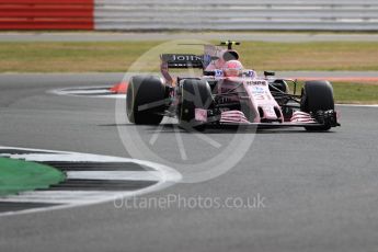 World © Octane Photographic Ltd. Formula 1 - British Grand Prix - Friday - Practice 1. Esteban Ocon - Sahara Force India VJM10. Silverstone, UK. Friday 14th July 2017. Digital Ref: 1882LB1D7873