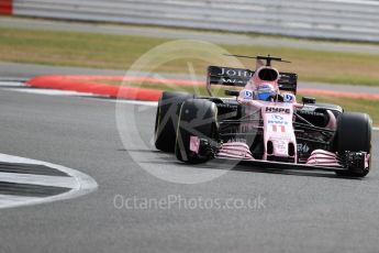 World © Octane Photographic Ltd. Formula 1 - British Grand Prix - Friday - Practice 1. Sergio Perez - Sahara Force India VJM10. Silverstone, UK. Friday 14th July 2017. Digital Ref: 1882LB1D7888