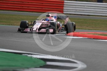 World © Octane Photographic Ltd. Formula 1 - British Grand Prix - Friday - Practice 1. Sergio Perez - Sahara Force India VJM10. Silverstone, UK. Friday 14th July 2017. Digital Ref: 1882LB1D7960