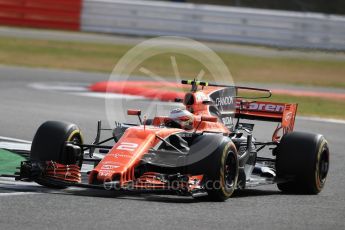 World © Octane Photographic Ltd. Formula 1 - British Grand Prix - Friday - Practice 1. Stoffel Vandoorne - McLaren Honda MCL32. Silverstone, UK. Friday 14th July 2017. Digital Ref: 1882LB1D8412