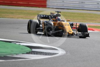 World © Octane Photographic Ltd. Formula 1 - British Grand Prix - Friday - Practice 1. Nico Hulkenberg - Renault Sport F1 Team R.S.17. Silverstone, UK. Friday 14th July 2017. Digital Ref: 1882LB1D8453