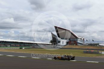 World © Octane Photographic Ltd. Formula 1 - British Grand Prix - Friday - Practice 1. Jolyon Palmer - Renault Sport F1 Team R.S.17. Silverstone, UK. Friday 14th July 2017. Digital Ref: 1882LB2D7551