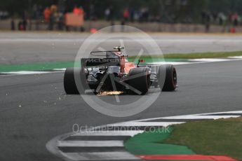 World © Octane Photographic Ltd. Formula 1 - British Grand Prix - Friday - Practice 2. Stoffel Vandoorne - McLaren Honda MCL32. Silverstone, UK. Friday 14th July 2017. Digital Ref: 1884LB1D8985