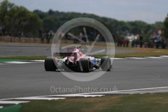 World © Octane Photographic Ltd. Formula 1 - British Grand Prix - Friday - Practice 2. Sergio Perez - Sahara Force India VJM10. Silverstone, UK. Friday 14th July 2017. Digital Ref: 1884LB1D9138