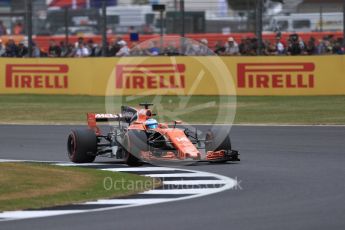 World © Octane Photographic Ltd. Formula 1 - British Grand Prix - Friday - Practice 2. Fernando Alonso - McLaren Honda MCL32. Silverstone, UK. Friday 14th July 2017. Digital Ref: 1884LB1D9495
