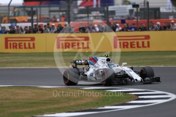 World © Octane Photographic Ltd. Formula 1 - British Grand Prix - Friday - Practice 2. Lance Stroll - Williams Martini Racing FW40. Silverstone, UK. Friday 14th July 2017. Digital Ref: 1884LB1D9538