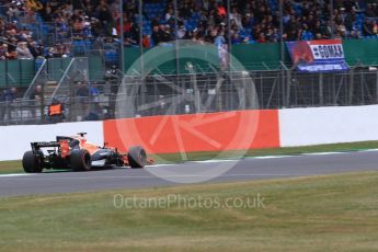 World © Octane Photographic Ltd. Formula 1 - British Grand Prix - Friday - Practice 2. Fernando Alonso - McLaren Honda MCL32. Silverstone, UK. Friday 14th July 2017. Digital Ref: 1884LB1D9612