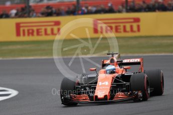 World © Octane Photographic Ltd. Formula 1 - British Grand Prix - Friday - Practice 2. Fernando Alonso - McLaren Honda MCL32. Silverstone, UK. Friday 14th July 2017. Digital Ref: 1884LB1D9690