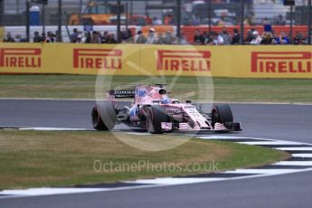 World © Octane Photographic Ltd. Formula 1 - British Grand Prix - Friday - Practice 2. Sergio Perez - Sahara Force India VJM10. Silverstone, UK. Friday 14th July 2017. Digital Ref: 1884LB1D9734