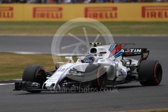 World © Octane Photographic Ltd. Formula 1 - British Grand Prix - Friday - Practice 2. Lance Stroll - Williams Martini Racing FW40. Silverstone, UK. Friday 14th July 2017. Digital Ref: 1884LB1D9750