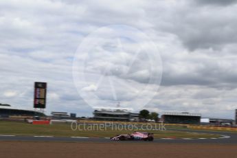 World © Octane Photographic Ltd. Formula 1 - British Grand Prix - Friday - Practice 2. Sergio Perez - Sahara Force India VJM10. Silverstone, UK. Friday 14th July 2017. Digital Ref: 1884LB2D7910