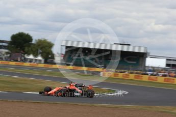 World © Octane Photographic Ltd. Formula 1 - British Grand Prix - Friday - Practice 2. Stoffel Vandoorne - McLaren Honda MCL32. Silverstone, UK. Friday 14th July 2017. Digital Ref: 1884LB2D8035