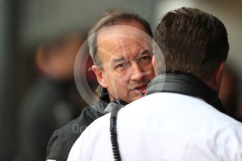 World © Octane Photographic Ltd. Formula 1 - British Grand Prix - Saturday - Practice 3. Zak Brown - Executive Director of McLaren Technology Group and Jonathan Neale. Silverstone, UK. Saturday 15th July 2017. Digital Ref: 1885LB1D0728