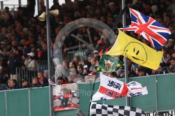 World © Octane Photographic Ltd. Formula 1 - British Grand Prix - Saturday - Practice 3. Flags. Silverstone, UK. Saturday 15th July 2017. Digital Ref: 1885LB1D0825