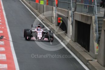 World © Octane Photographic Ltd. Formula 1 - British Grand Prix - Saturday - Practice 3. Sergio Perez - Sahara Force India VJM10. Silverstone, UK. Saturday 15th July 2017. Digital Ref: 1885LB1D1121