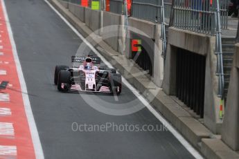 World © Octane Photographic Ltd. Formula 1 - British Grand Prix - Saturday - Practice 3. Sergio Perez - Sahara Force India VJM10. Silverstone, UK. Saturday 15th July 2017. Digital Ref: 1885LB1D1121