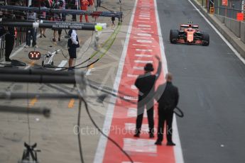 World © Octane Photographic Ltd. Formula 1 - British Grand Prix - Saturday - Practice 3. Stoffel Vandoorne - McLaren Honda MCL32. Silverstone, UK. Saturday 15th July 2017. Digital Ref: 1885LB1D1236