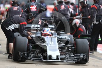 World © Octane Photographic Ltd. Formula 1 - British Grand Prix - Saturday - Practice 3. Romain Grosjean - Haas F1 Team VF-17. Silverstone, UK. Saturday 15th July 2017. Digital Ref: 1885LB1D1313