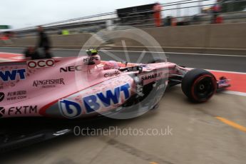 World © Octane Photographic Ltd. Formula 1 - British Grand Prix - Saturday - Practice 3. Esteban Ocon - Sahara Force India VJM10. Silverstone, UK. Saturday 15th July 2017. Digital Ref: 1885LB2D8335