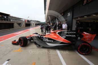 World © Octane Photographic Ltd. Formula 1 - British Grand Prix - Saturday - Practice 3. Stoffel Vandoorne - McLaren Honda MCL32. Silverstone, UK. Saturday 15th July 2017. Digital Ref: 1885LB2D8373