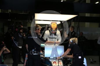 World © Octane Photographic Ltd. Formula 1 - British Grand Prix - Saturday - Practice 3. Lewis Hamilton - Mercedes AMG Petronas F1 W08 EQ Energy+. Silverstone, UK. Saturday 15th July 2017. Digital Ref: 1885LB2D8652