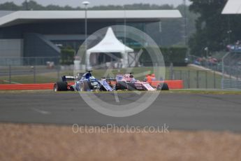 World © Octane Photographic Ltd. Formula 1 - British Grand Prix - Saturday - Qualifying. Sergio Perez - Sahara Force India VJM10. Silverstone, UK. Saturday 15th July 2017. Digital Ref: 1886LB1D1403