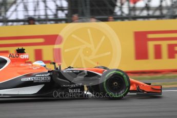 World © Octane Photographic Ltd. Formula 1 - British Grand Prix - Saturday - Qualifying. Fernando Alonso - McLaren Honda MCL32. Silverstone, UK. Saturday 15th July 2017. Digital Ref: 1886LB1D1470