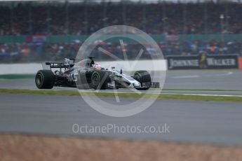 World © Octane Photographic Ltd. Formula 1 - British Grand Prix - Saturday - Qualifying. Romain Grosjean - Haas F1 Team VF-17. Silverstone, UK. Saturday 15th July 2017. Digital Ref: 1886LB1D1605