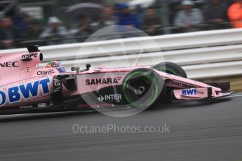 World © Octane Photographic Ltd. Formula 1 - British Grand Prix - Saturday - Qualifying. Sergio Perez - Sahara Force India VJM10. Silverstone, UK. Saturday 15th July 2017. Digital Ref: 1886LB1D1616
