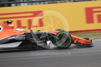 World © Octane Photographic Ltd. Formula 1 - British Grand Prix - Saturday - Qualifying. Stoffel Vandoorne - McLaren Honda MCL32. Silverstone, UK. Saturday 15th July 2017. Digital Ref: 1886LB1D1691