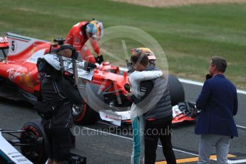 World © Octane Photographic Ltd. Formula 1 - British Grand Prix - Saturday - Qualifying. Lewis Hamilton - Mercedes AMG Petronas F1 W08 EQ Energy+ and Jenson Button. Silverstone, UK. Saturday 15th July 2017. Digital Ref: 1886LB1D2096