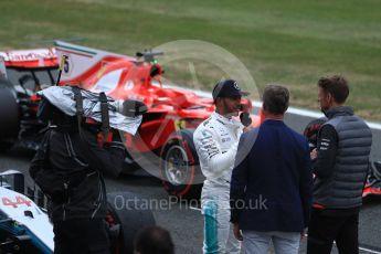 World © Octane Photographic Ltd. Formula 1 - British Grand Prix - Saturday - Qualifying. Lewis Hamilton - Mercedes AMG Petronas F1 W08 EQ Energy+ and Jenson Button. Silverstone, UK. Saturday 15th July 2017. Digital Ref: 1886LB1D2152