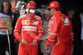 World © Octane Photographic Ltd. Formula 1 - British Grand Prix - Saturday - Qualifying. Kimi Raikkonen and Sebastian Vettel - Scuderia Ferrari SF70H. Silverstone, UK. Saturday 15th July 2017. Digital Ref: 1886LB1D2165