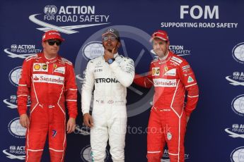 World © Octane Photographic Ltd. Formula 1 - British Grand Prix - Saturday - Qualifying. Lewis Hamilton - Mercedes AMG Petronas F1 team, Kimi Raikkonen and Sebastian Vettel - Scuderia Ferrari SF70H. Silverstone, UK. Saturday 15th July 2017. Digital Ref: 1886LB1D2237