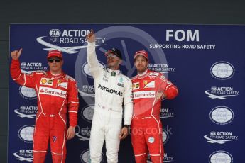 World © Octane Photographic Ltd. Formula 1 - British Grand Prix - Saturday - Qualifying. Lewis Hamilton - Mercedes AMG Petronas F1 team, Kimi Raikkonen and Sebastian Vettel - Scuderia Ferrari SF70H. Silverstone, UK. Saturday 15th July 2017. Digital Ref: 1886LB1D2251