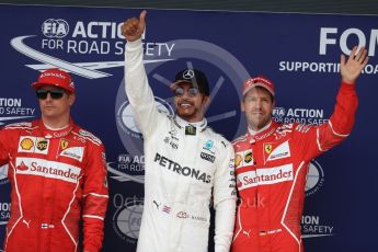 World © Octane Photographic Ltd. Formula 1 - British Grand Prix - Saturday - Qualifying. Lewis Hamilton - Mercedes AMG Petronas F1 team, Kimi Raikkonen and Sebastian Vettel - Scuderia Ferrari SF70H. Silverstone, UK. Saturday 15th July 2017. Digital Ref: 1886LB1D2258