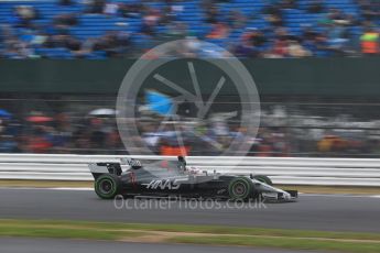 World © Octane Photographic Ltd. Formula 1 - British Grand Prix - Saturday - Qualifying. Romain Grosjean - Haas F1 Team VF-17. Silverstone, UK. Saturday 15th July 2017. Digital Ref: 1886LB2D8996