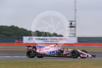 World © Octane Photographic Ltd. Formula 1 - British Grand Prix - Saturday - Qualifying. Sergio Perez - Sahara Force India VJM10. Silverstone, UK. Saturday 15th July 2017. Digital Ref: 1886LB2D9200