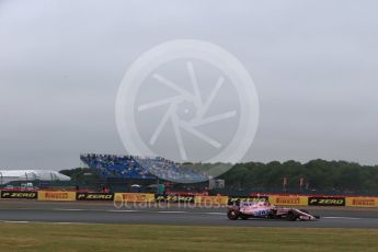 World © Octane Photographic Ltd. Formula 1 - British Grand Prix - Saturday - Qualifying. Esteban Ocon - Sahara Force India VJM10 rear brakes on fire. Silverstone, UK. Saturday 15th July 2017. Digital Ref: 1886LB2D9231