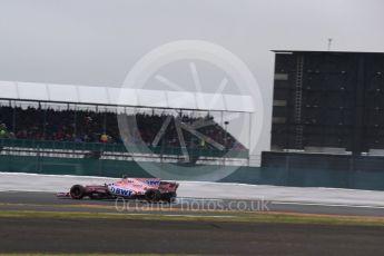 World © Octane Photographic Ltd. Formula 1 - British Grand Prix - Saturday - Qualifying. Esteban Ocon - Sahara Force India VJM10 rear brakes on fire. Silverstone, UK. Saturday 15th July 2017. Digital Ref: 1886LB2D9278