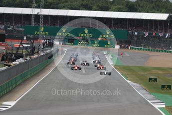 World © Octane Photographic Ltd. Formula 1 - British Grand Prix - Sunday - Race. Lewis Hamilton - Mercedes AMG Petronas F1 W08 EQ Energy+ leads the start. Silverstone, UK. Sunday 16th July 2017. Digital Ref: 1892LB1D3767