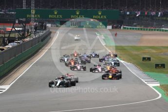 World © Octane Photographic Ltd. Formula 1 - British Grand Prix - Sunday - Race. Lewis Hamilton - Mercedes AMG Petronas F1 W08 EQ Energy+ leads the start. Silverstone, UK. Sunday 16th July 2017. Digital Ref: 1892LB1D3846