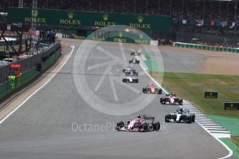 World © Octane Photographic Ltd. Formula 1 - British Grand Prix - Sunday - Race. Esteban Ocon - Sahara Force India VJM10. Silverstone, UK. Sunday 16th July 2017. Digital Ref: 1892LB1D3944