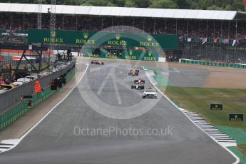 World © Octane Photographic Ltd. Formula 1 - British Grand Prix - Sunday - Race. Lewis Hamilton - Mercedes AMG Petronas F1 W08 EQ Energy+ leads under safety car. Silverstone, UK. Sunday 16th July 2017. Digital Ref: 1892LB1D4001