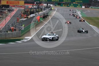 World © Octane Photographic Ltd. Formula 1 - British Grand Prix - Sunday - Race. Lewis Hamilton - Mercedes AMG Petronas F1 W08 EQ Energy+ leads under safety car. Silverstone, UK. Sunday 16th July 2017. Digital Ref: 1892LB1D4021